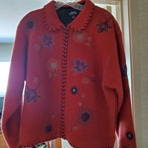 Icelandic Designs Womens Sweater Jacket- Size L